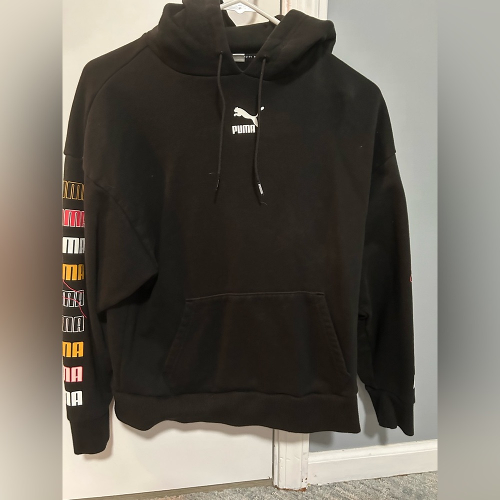 NWOT Puma Sweatshirt with Colorful Logo on Arms